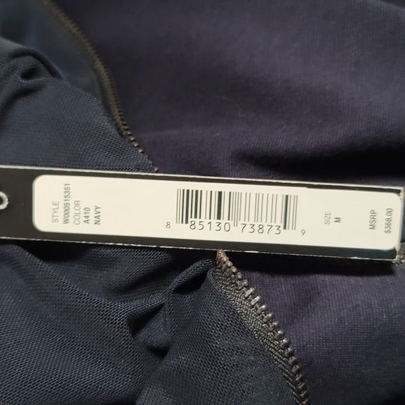 Alice and Olivia- NWT-Employed Navy Leather Piping Sheath Dress- Size Medium - Picture 8 of 11